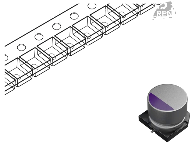 Condensator: polymeer; 47uF; 35VDC; SVPD; SMD; ±20%; -55÷105°C; 30mΩ Condensator: polymeer; 47uF; 35VDC; SVPD; SMD; ±20%; -55÷105°C; 30mΩ